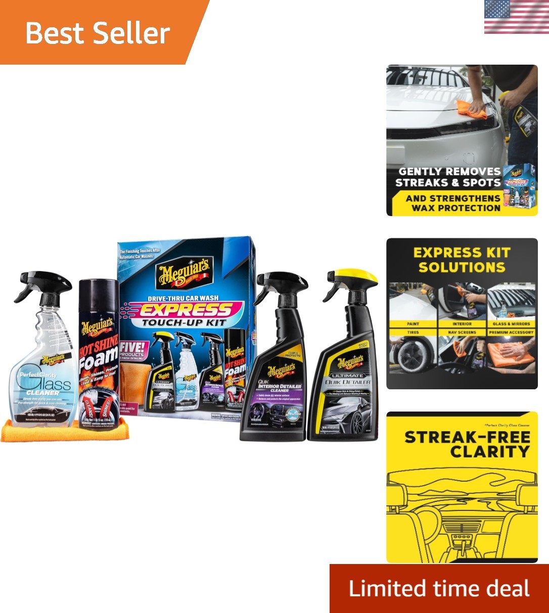 Ultimate Car Detailing Touch-Up Kit – Streak-Free Shine and Tire Foam Essentials