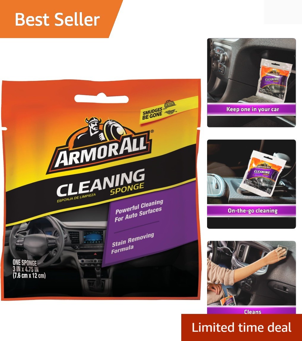 Cleaning Car Sponge, Car Wash Supplies for Cars, Trucks and Motorcycles, Yellow