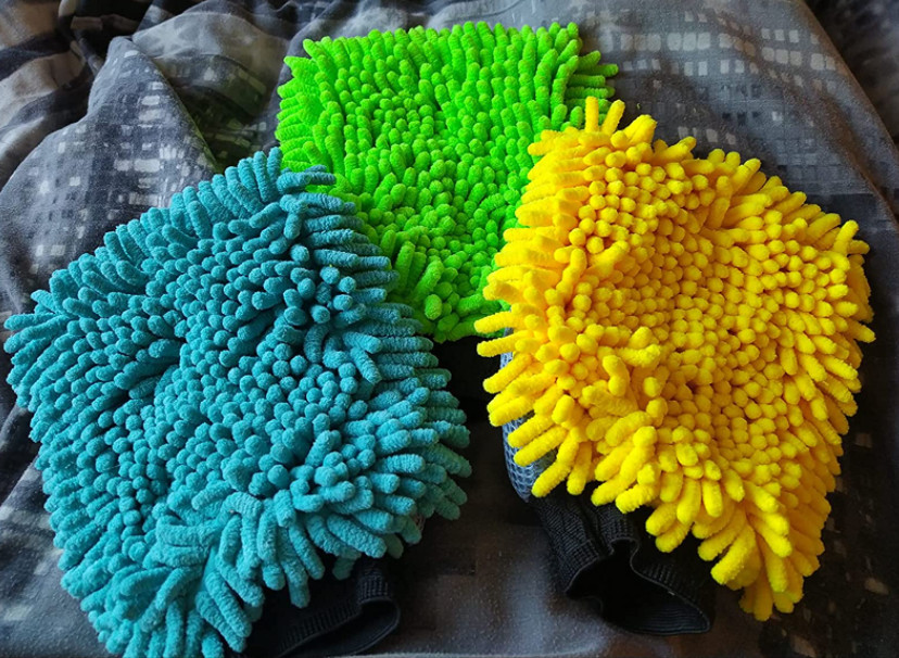 NEW KENT CAR CARE 2 IN 1 MICROFIBRE NOODLE MESH WASH MITT Cleaning Sponge Q2429