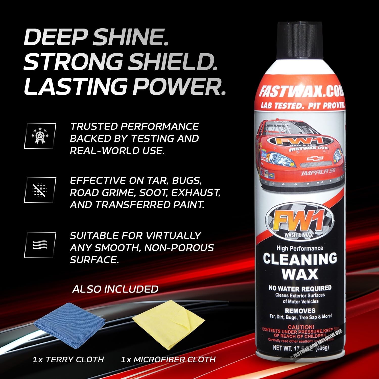 FW1 Car Wax & Waterless Wash 6 Pack 17.5oz – For Cars, Trucks, RVs