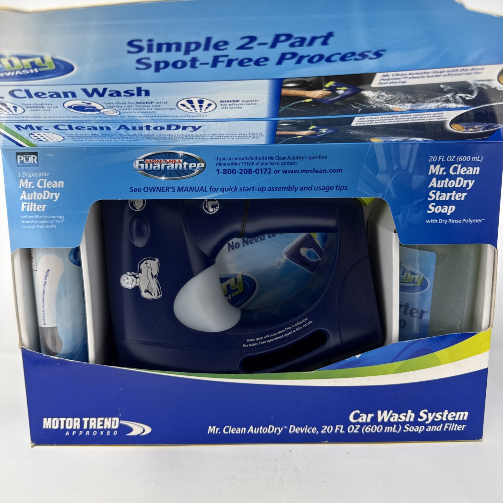New Mr Clean AutoDry Car Wash Spray System Auto Dry Soap & **10 USE Filter**
