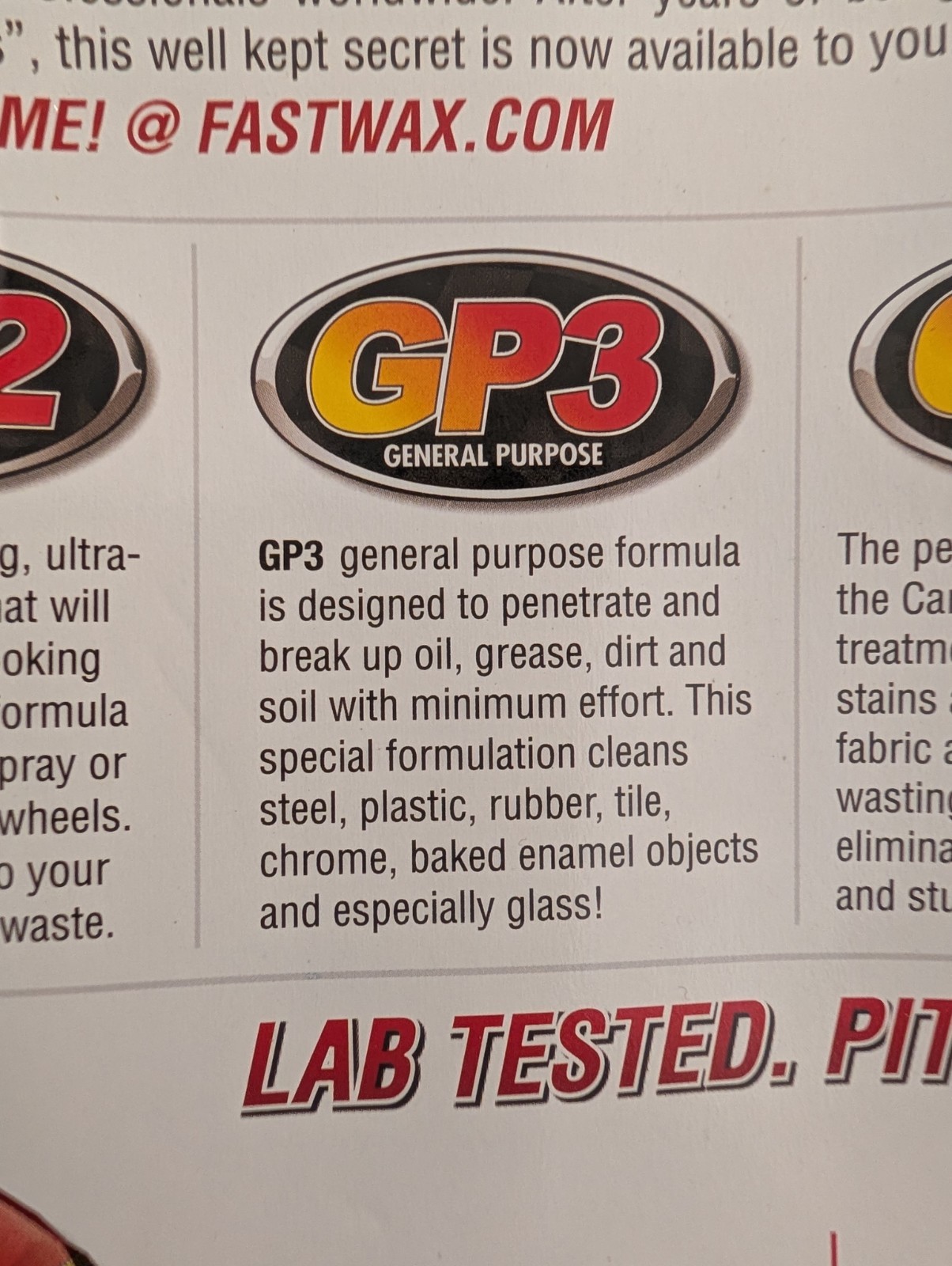 Lot Of 3 RGS Labs Waterless Detail System Fast Wax FW1 TS2 GP3 Cleaner