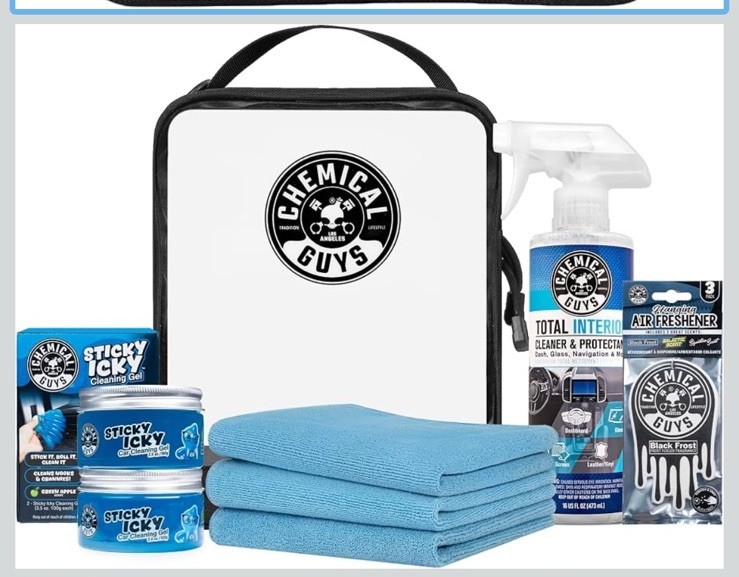 Chemical Guys Interior On The Go Car Wash Kit with Car Interior Cleaners NEW