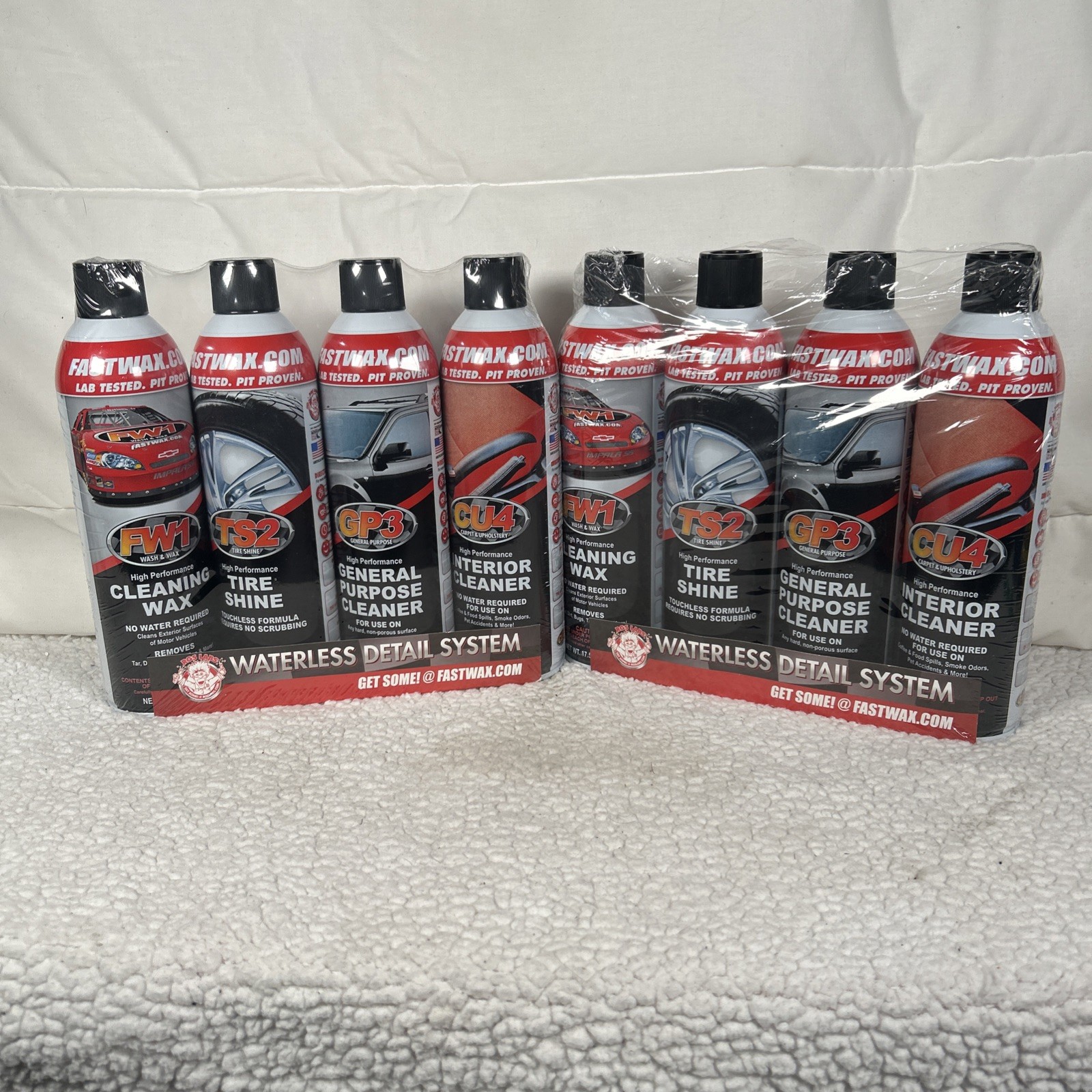Lot of 2, 4 Pack Waterless Detail System, Complete Care 4 Inner & Outer FastWax