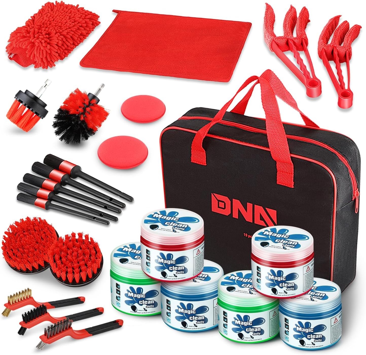 25pcs Car Detailing Brush Set, Car Detailing Kit, Interior Kit with Drill Bru…