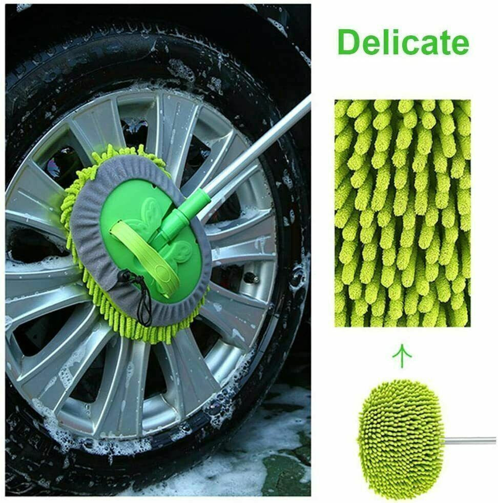 42.9″ Car Wash Mop RV Wash Brush with 180°Rotation Long Handle Washing Saxmxwhjr