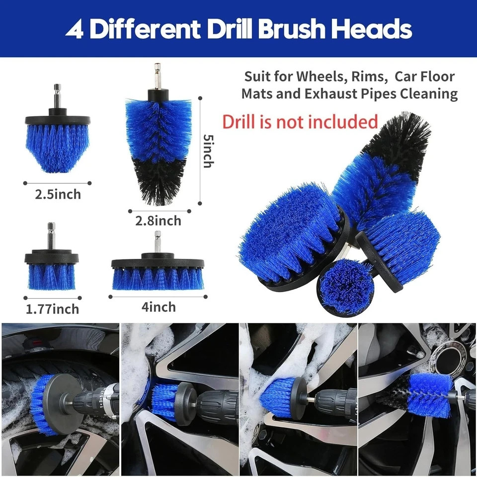 Car Detailing Kit Car Wash Supplies Brush Set Interior Exterior Wheels Cleaning
