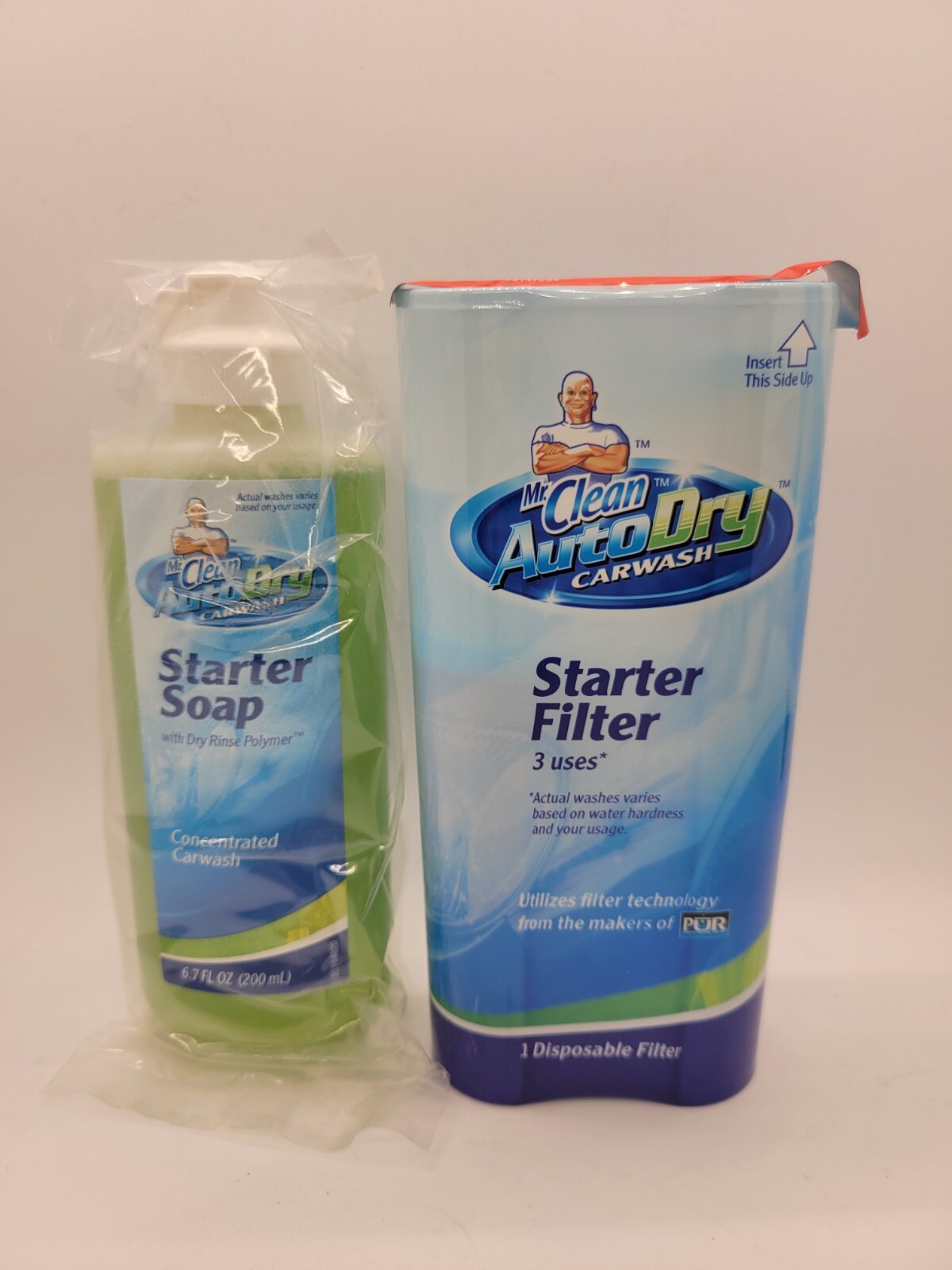 New Mr Clean Auto Dry Car Wash Starter Filter & 6.7oz Soap Carwash HTF – 3 USES