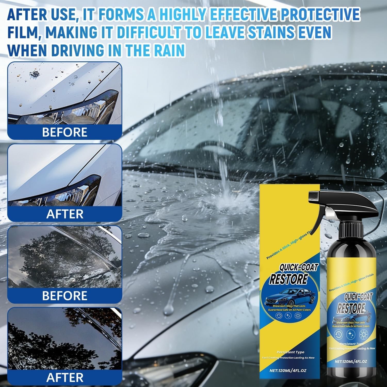 2Pcs Nano Quick Coat Restore Coating Spray,2026 New Advanced Automobile Quick-Ac