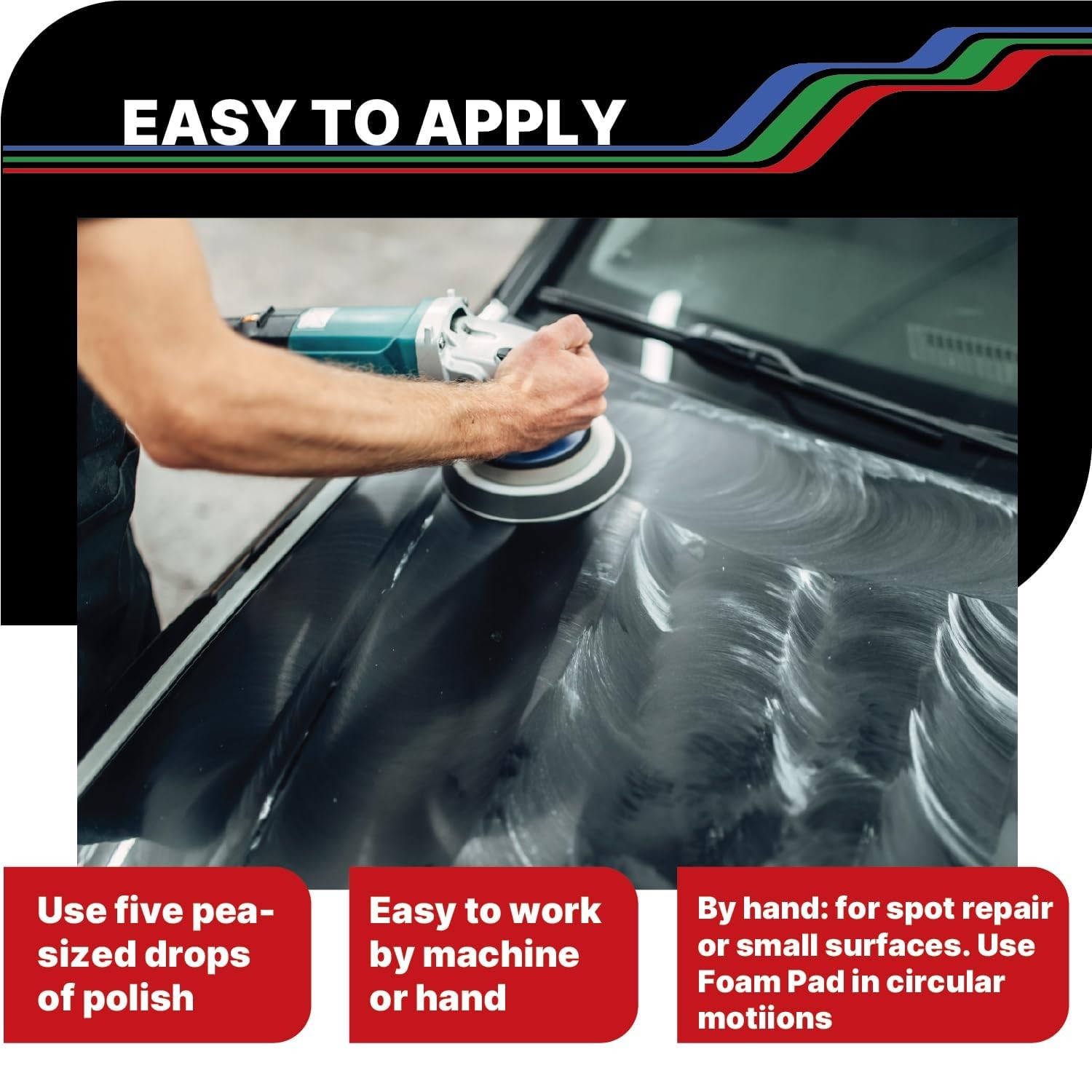 LAUCO Paint Correction Compounds Step 1, 2, 3, Swirl Remover 8oz Kits, with…