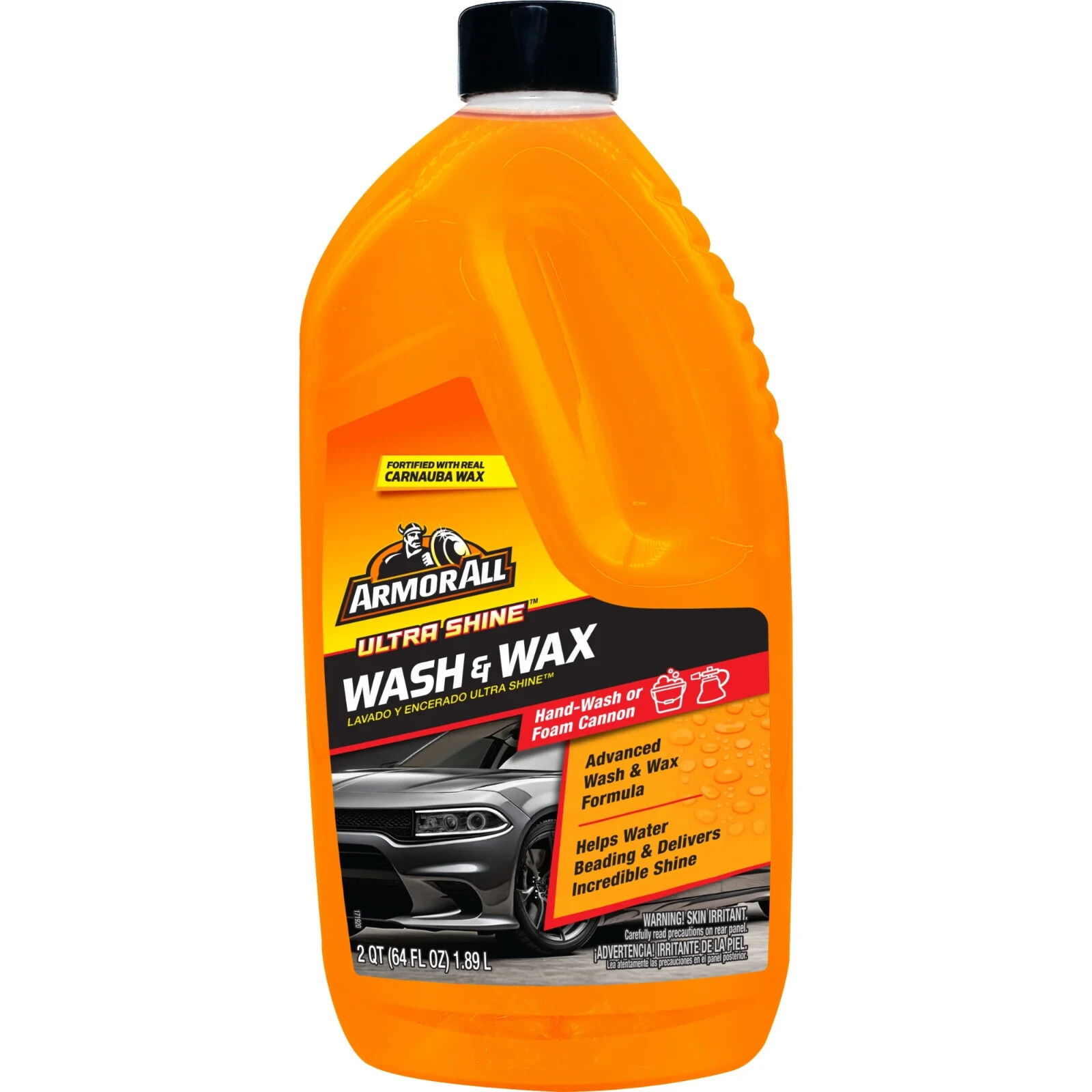 Armor All Ultra Shine Wash and Wax Car Cleaner Soap and Polish, 64 fl oz