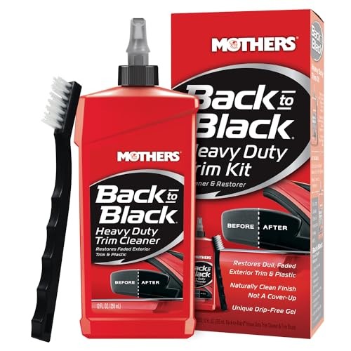 Mothers 06141 Back To Black Heavy Duty Trim Cleaner Kit 12 Fl Oz