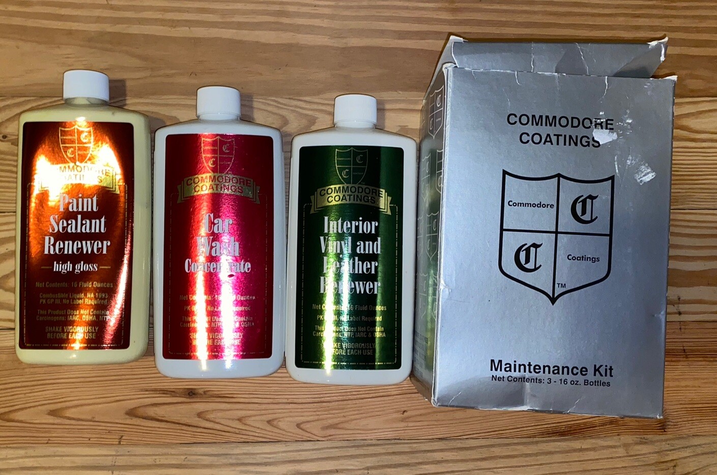 New Sealed Commodore Coatings Maintenance Kit Car Wash Paint Sealant Leather