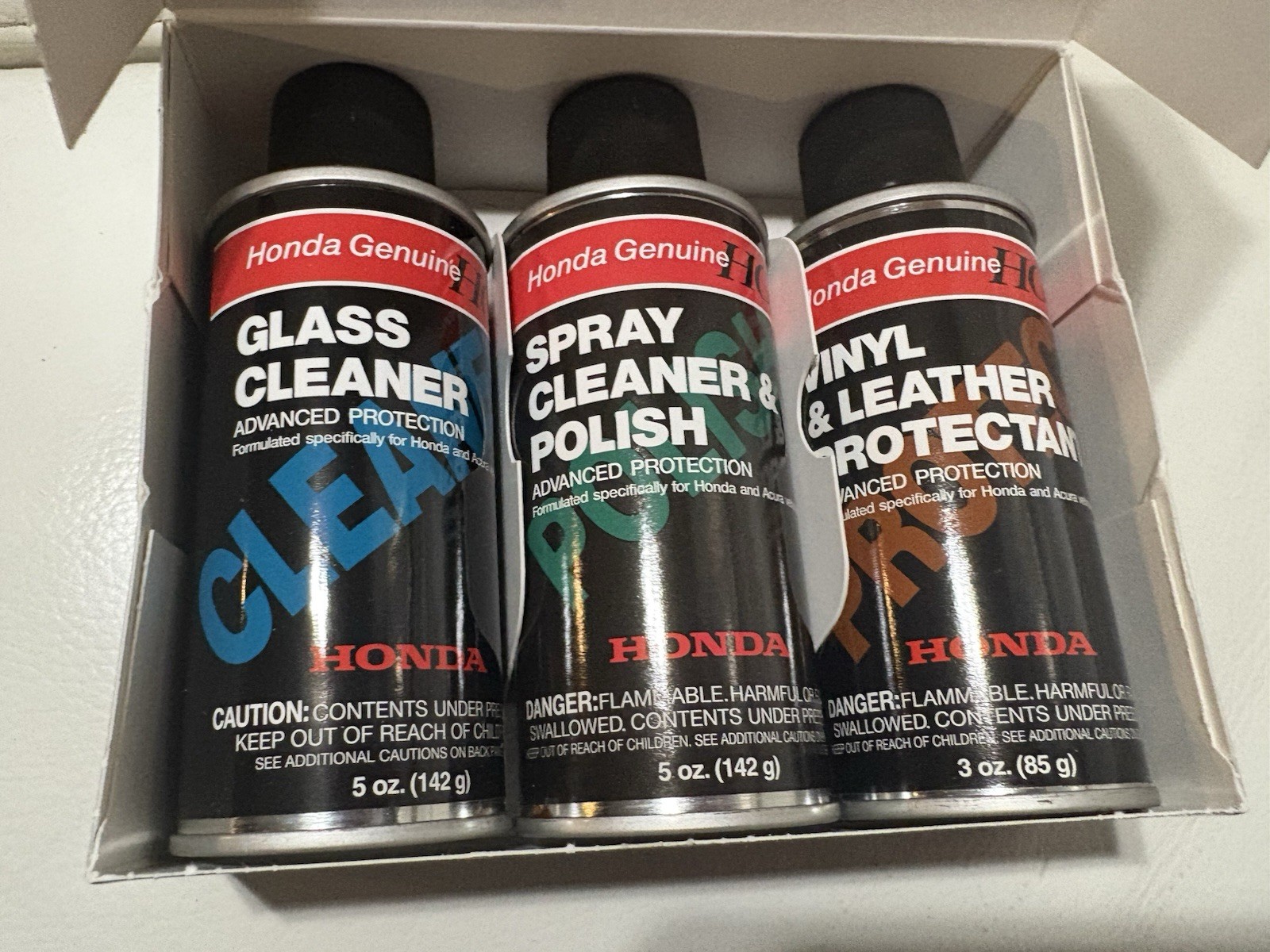 Honda Pro Car Care Kit 90s Vintage Dealership OEM Accessory Cleaner Polish Set