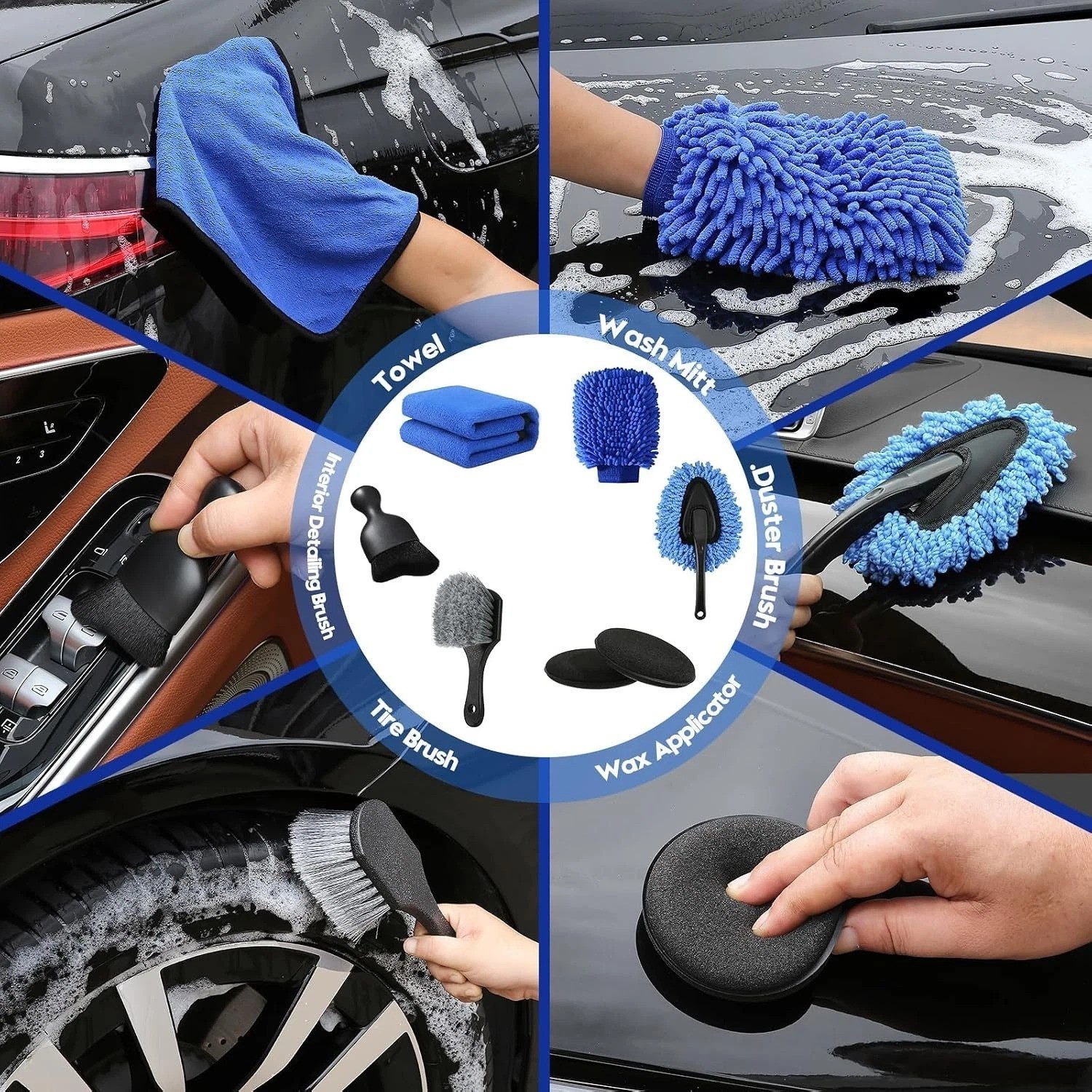 45Pcs Car Detailing Kit, Car Detailing Brush Set, Car Wash Cleaning Kit, Car …