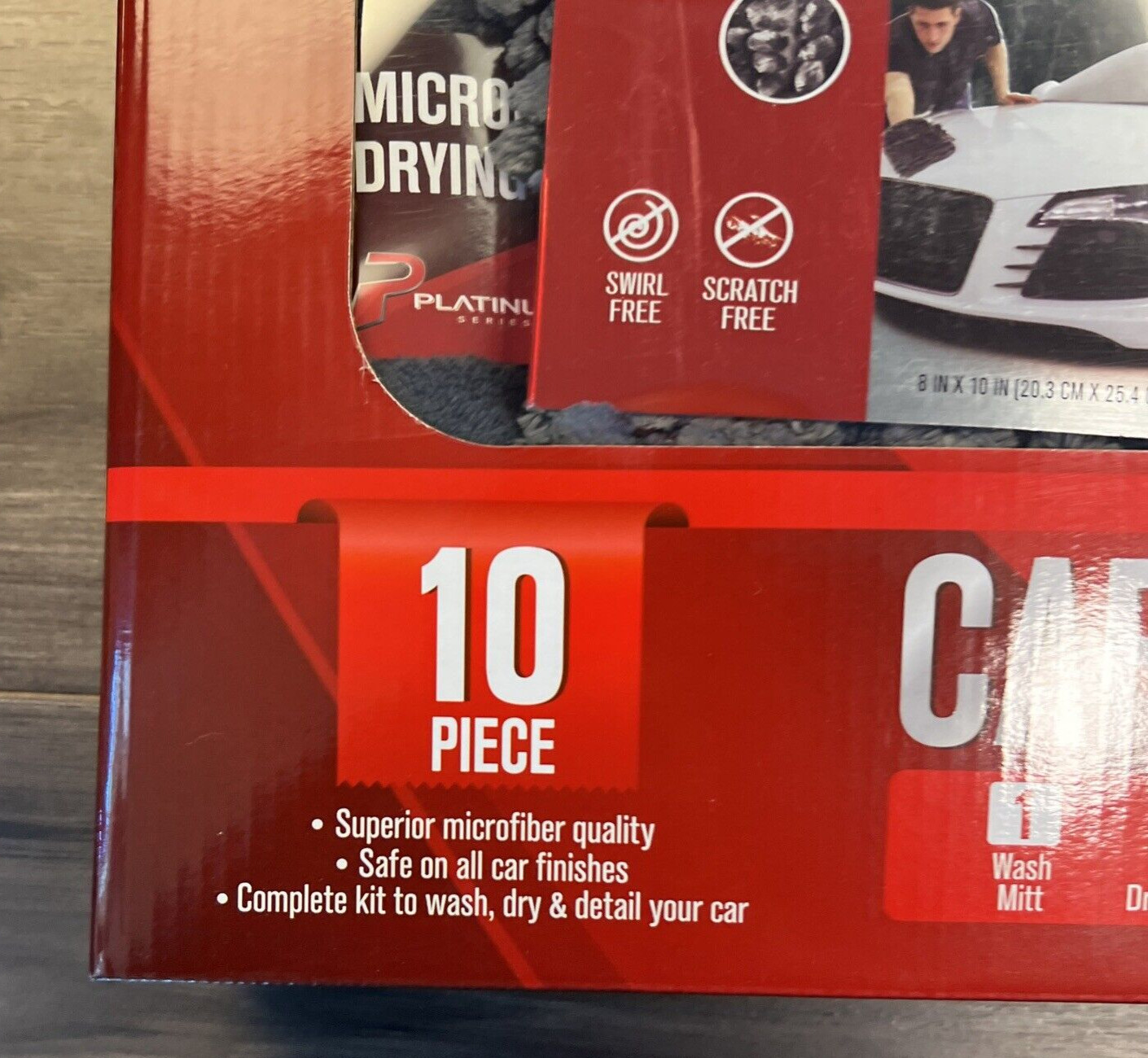 Platinum Series 10 Piece Car Care Kit (Wash, Dry & Detail) NIB Microfiber