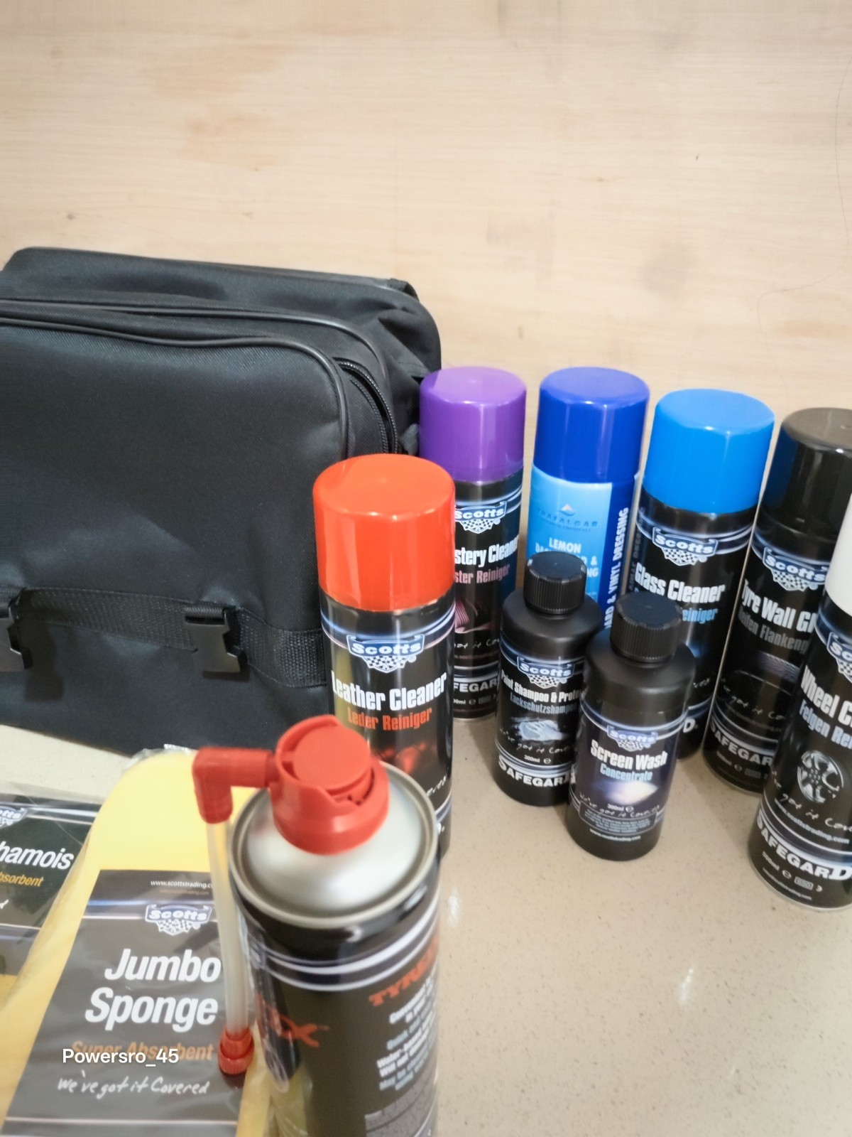 Pentagon Scotts Car Cleaning Kit 12 Pc Wash Wax Buff Clean Leather Micro Chamois