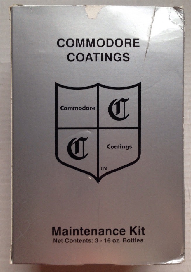 COMMODORE COATINGS AUTO MAINTENANCE KIT, WASH SEALANT LEATHER CREME, NEW