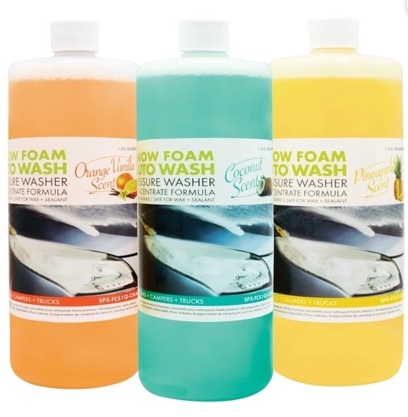 Sun Joe Pressure Washer Foam Detailing (Pineapple Orange-Vanilla Coconut) 3-Pack