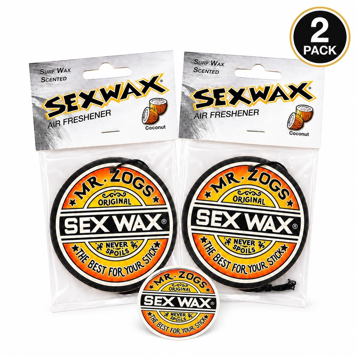 SEX WAX Car Air Freshener | Hanging Long Lasting Scent Coconut