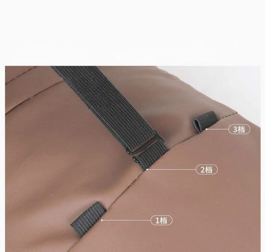 Memory Leather Car Headrest Neck Support Backrest Breathable Punched Design