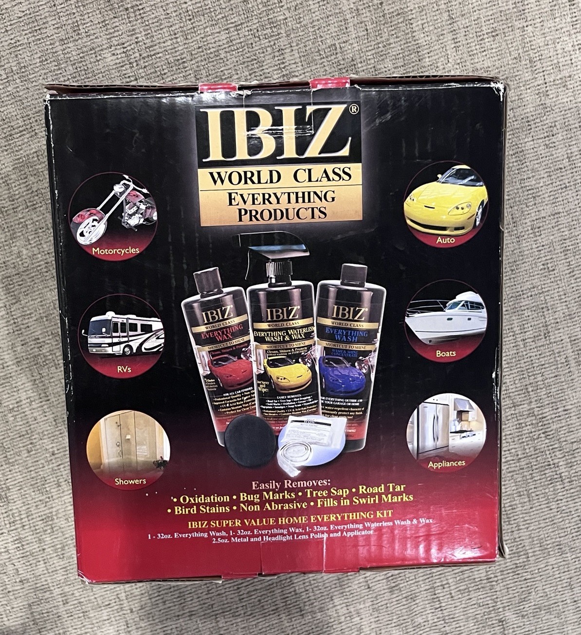 IBIZ World Class Everything Products Car Wash & Wax Polish Open Box