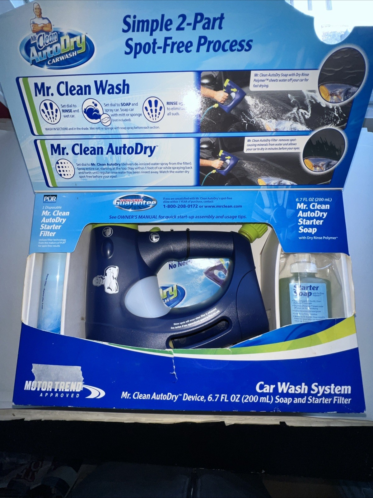Mr Clean Auto Dry Car Wash Spot-Free Clean & Shine Spray System Complete NEW