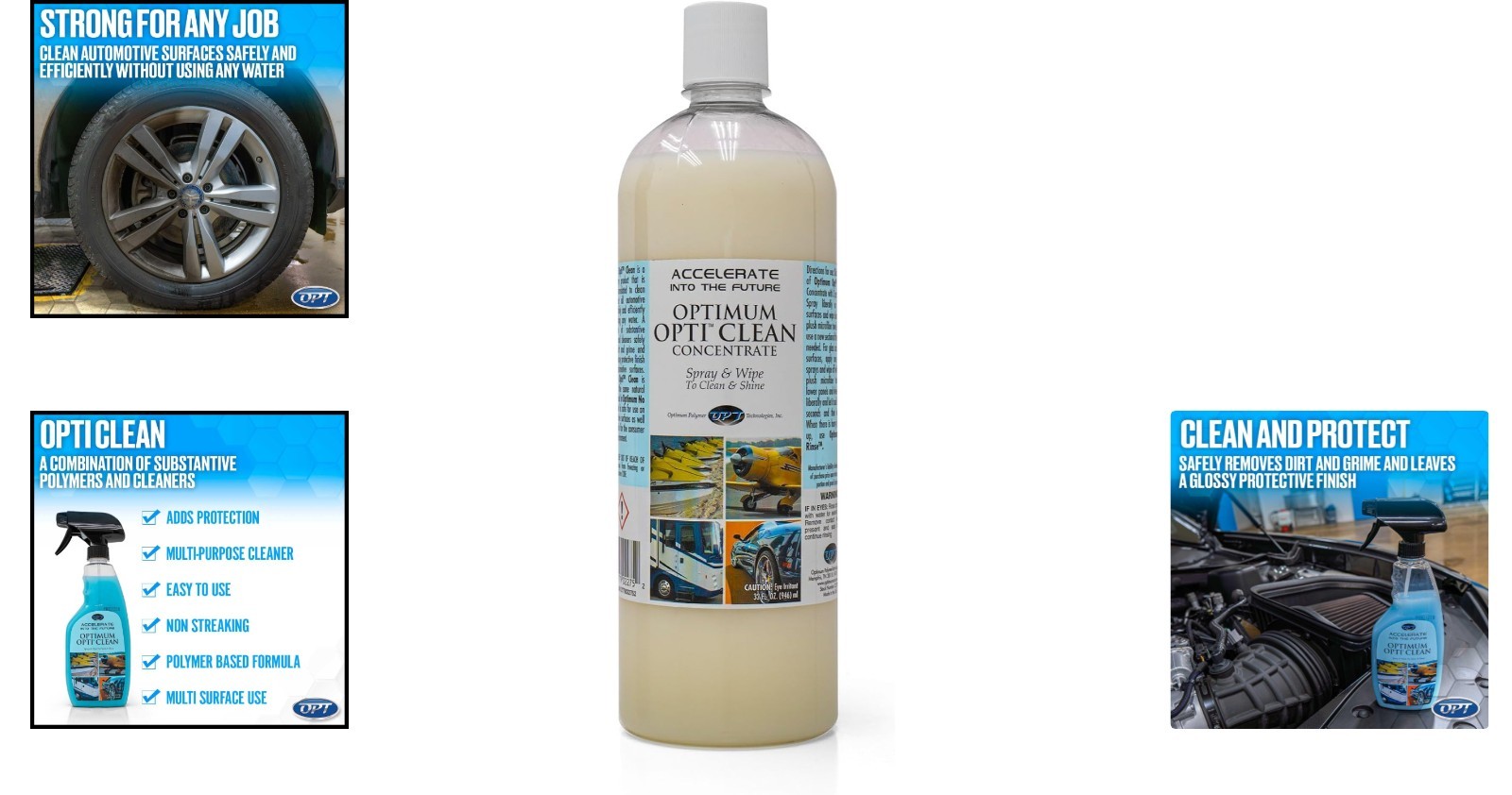 Optimum Opti-Clean 32oz Waterless Detailing Spray – Fresh Scent Polymer Guard
