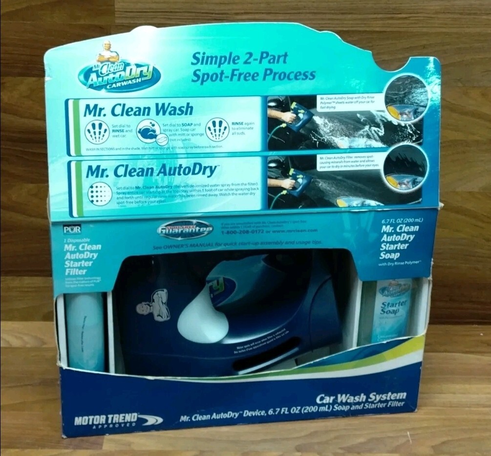 Mr. Clean AutoDry Car Wash System Starter Kit Brand New With Soap And Filter