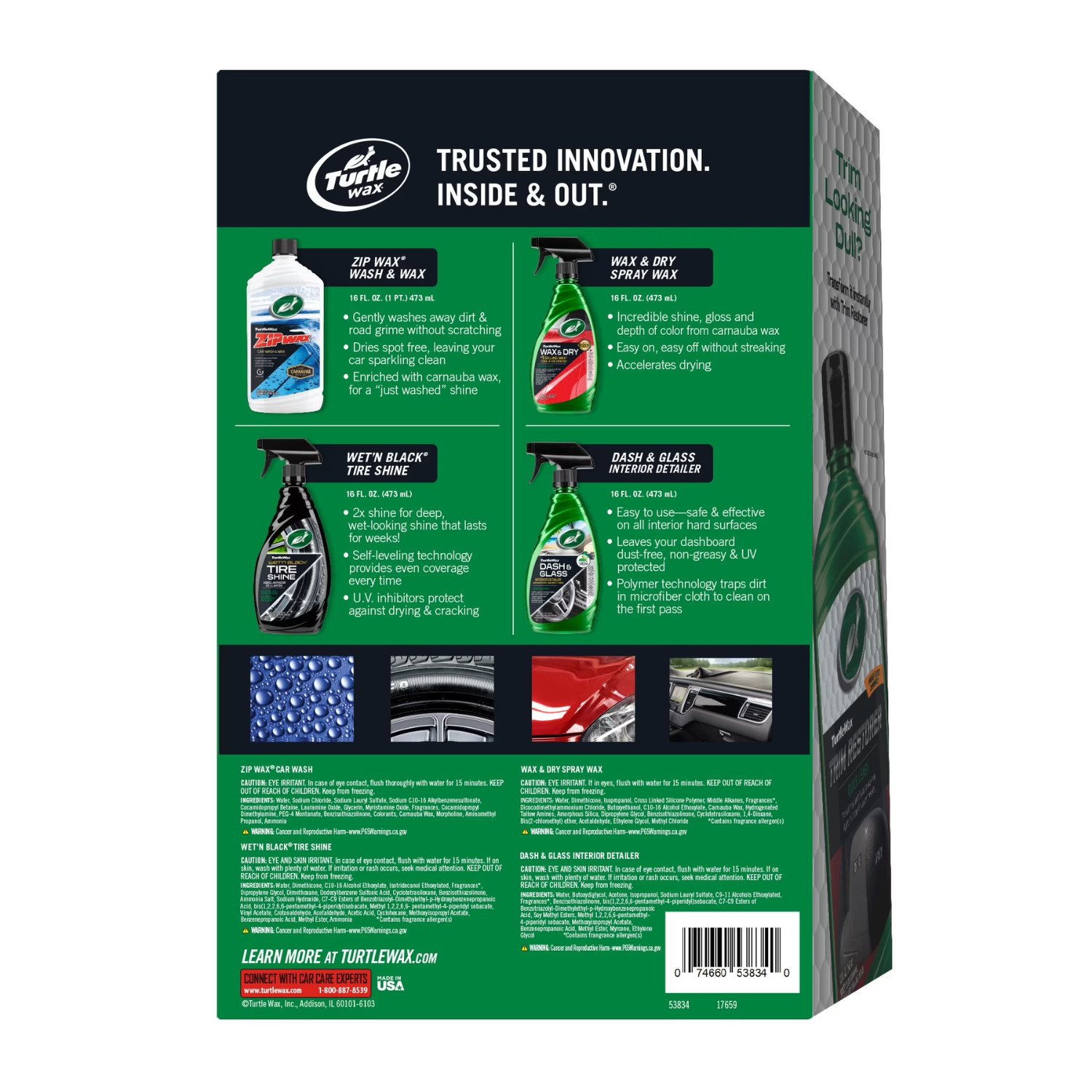 Turtle Wax Complete Car Care 4 Piece Kit, 53834, 2 Pack
