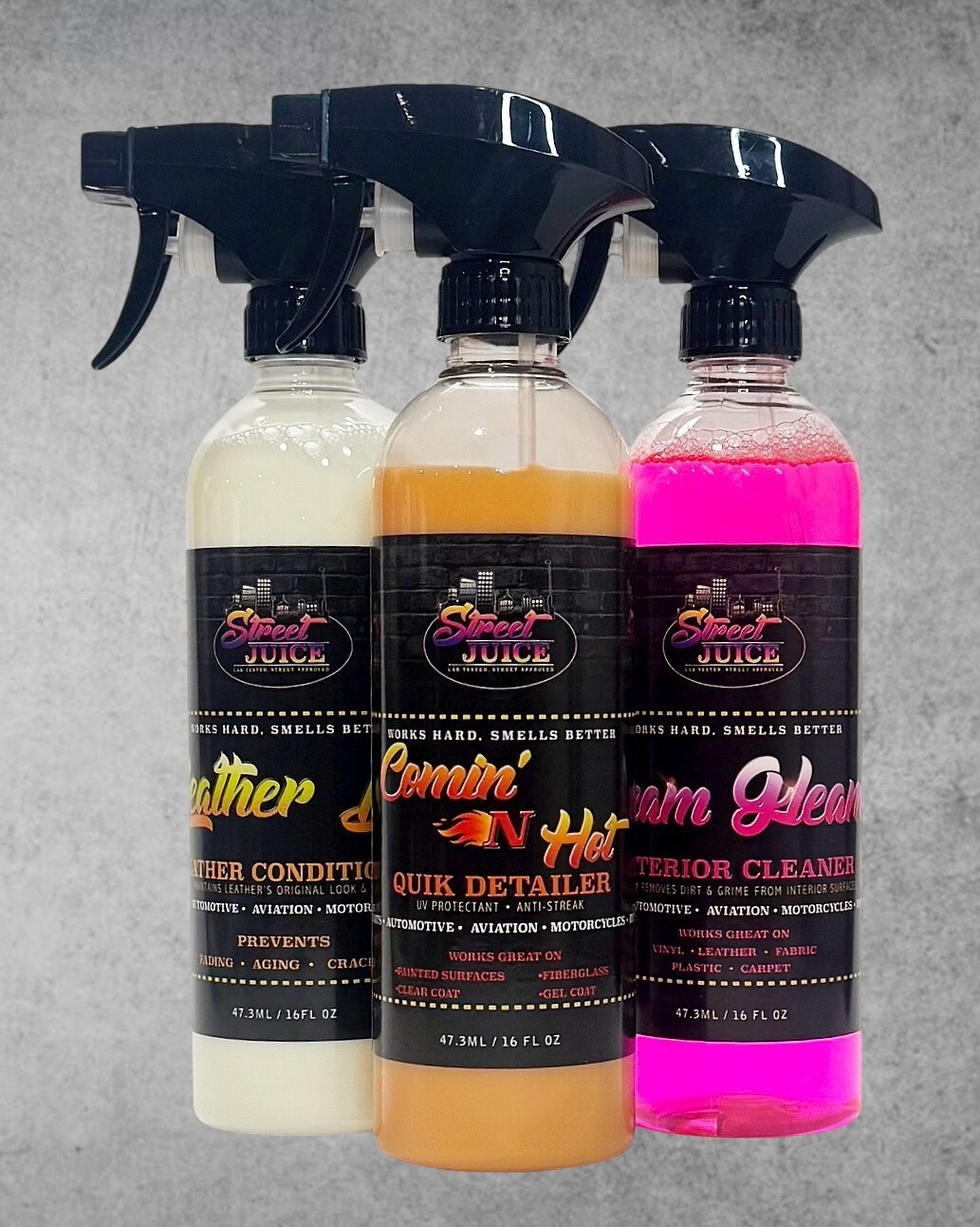 Tri-Power 3 TP-3 Street Juice Products Car Care Kit 16oz (3 Pack)