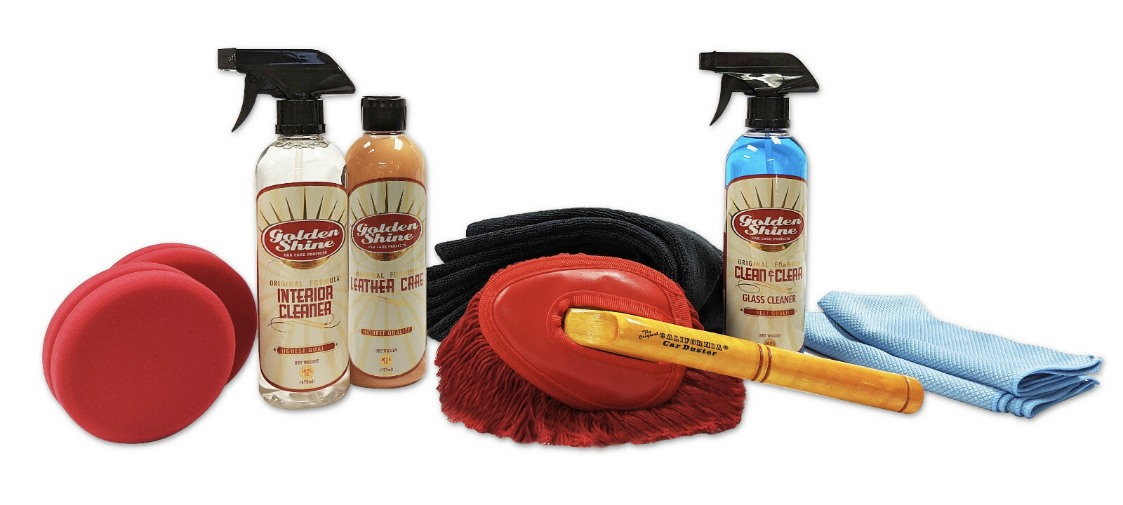 Golden Shine Car Care Ultimate Interior Auto Detailing Kit w Mini Duster 49179K