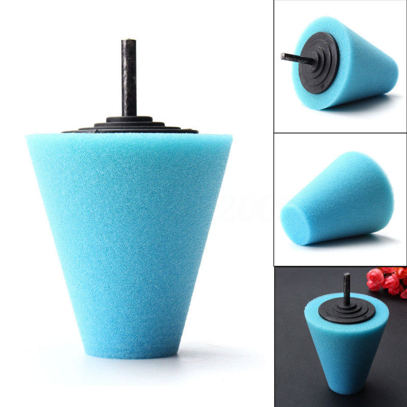 1PC Cone Polishing Random Sponge Cleaning Drill FOR Car Wheel Hub Replace Tool