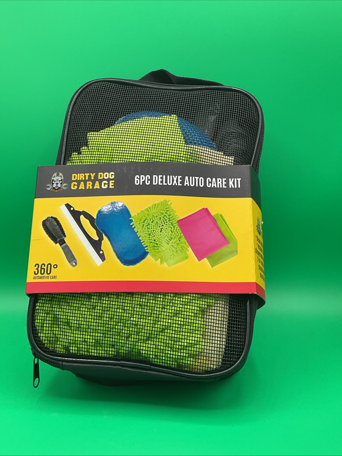 AUTOMOTIVE CARE 6PC. DELUXE KIT GIFT SET.Dirty Dog Garage Brand. New