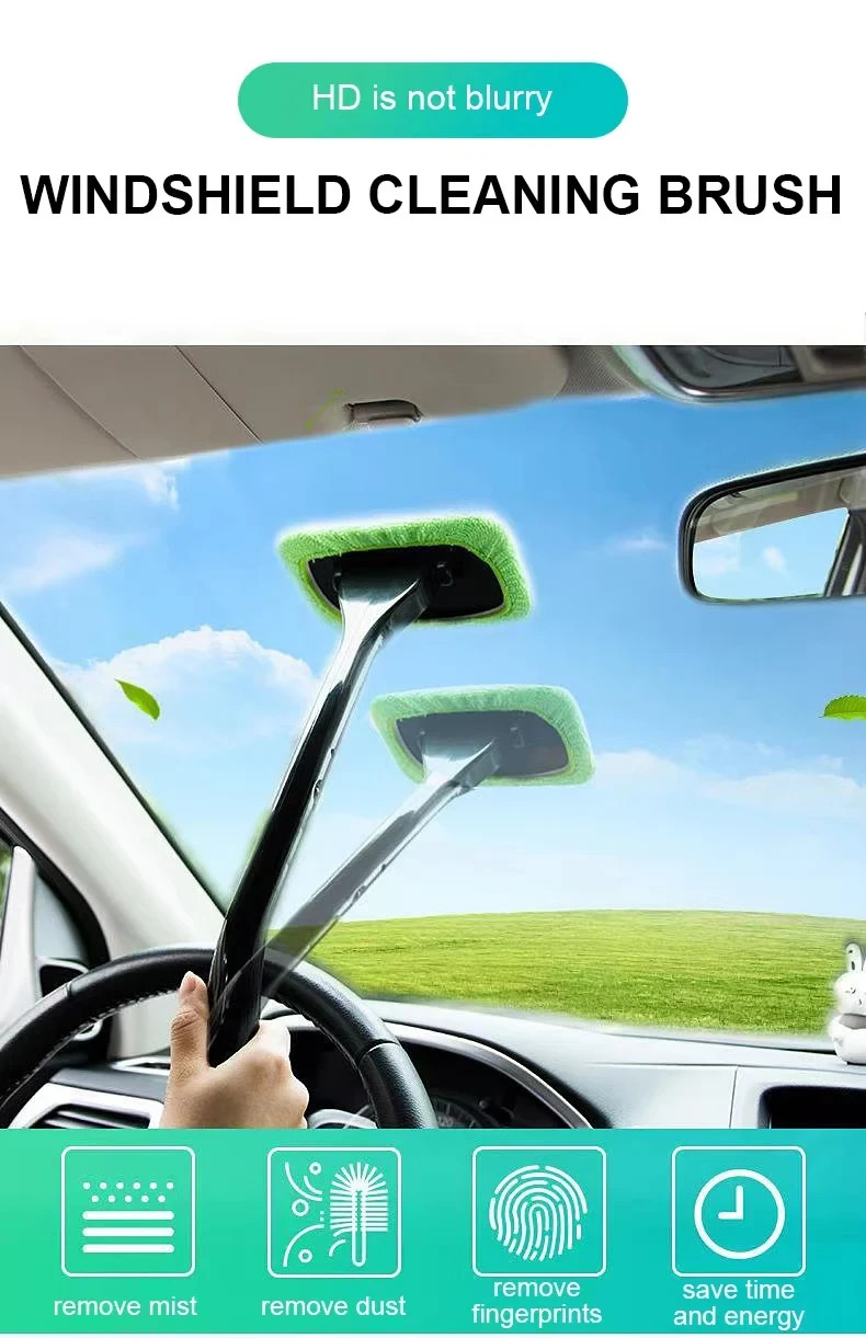 Car Window Cleaner Brush Kit Windshield Cleaning Wash Tool.