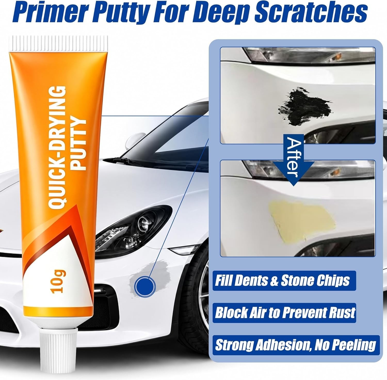 Complete Scratch Repair Kit for Honda – Platinum White Pearl NH-883P with Primer