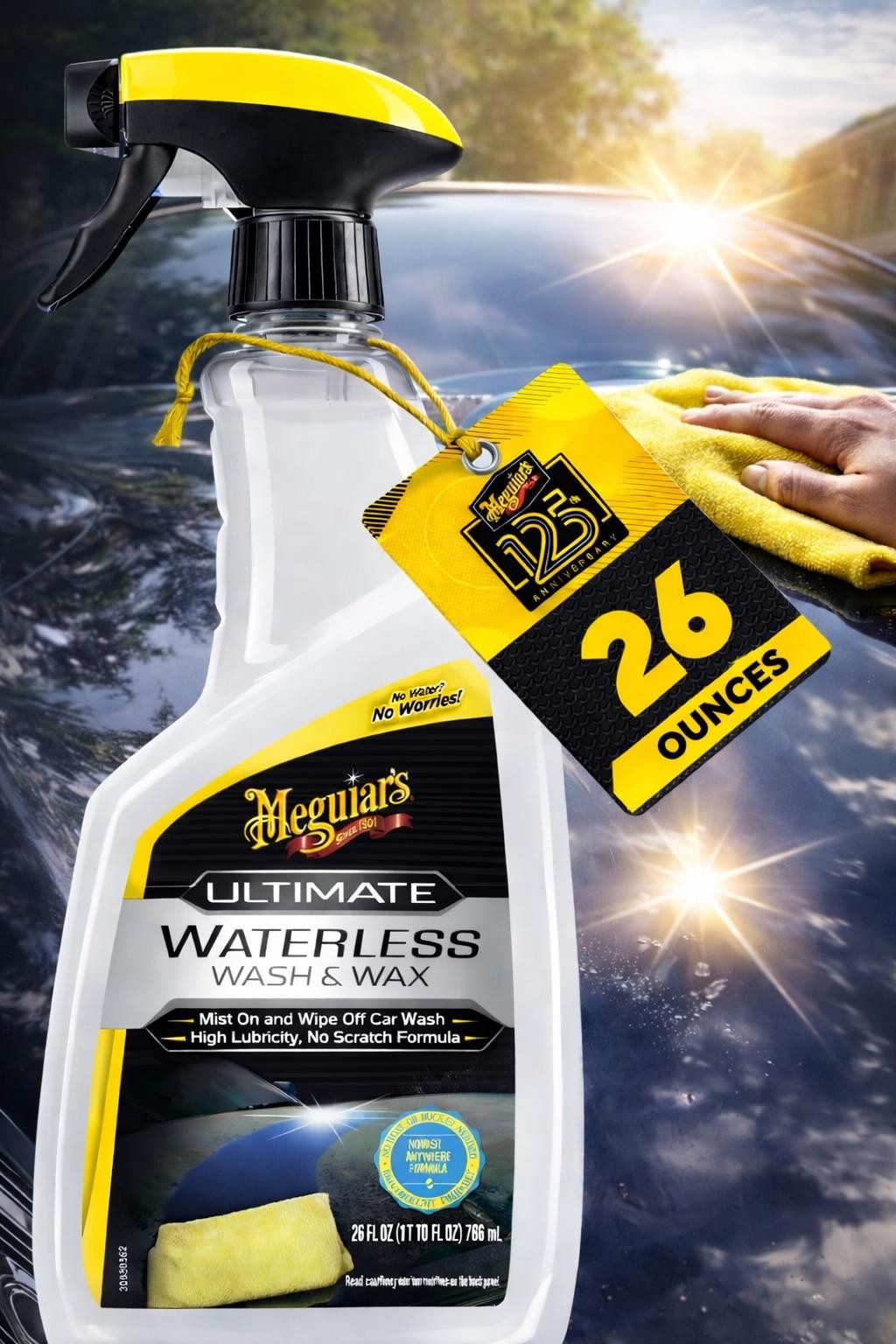 Meguiar’s Ultimate Waterless Wash & Wax 26oz | Scratch-Free Clean & Shine