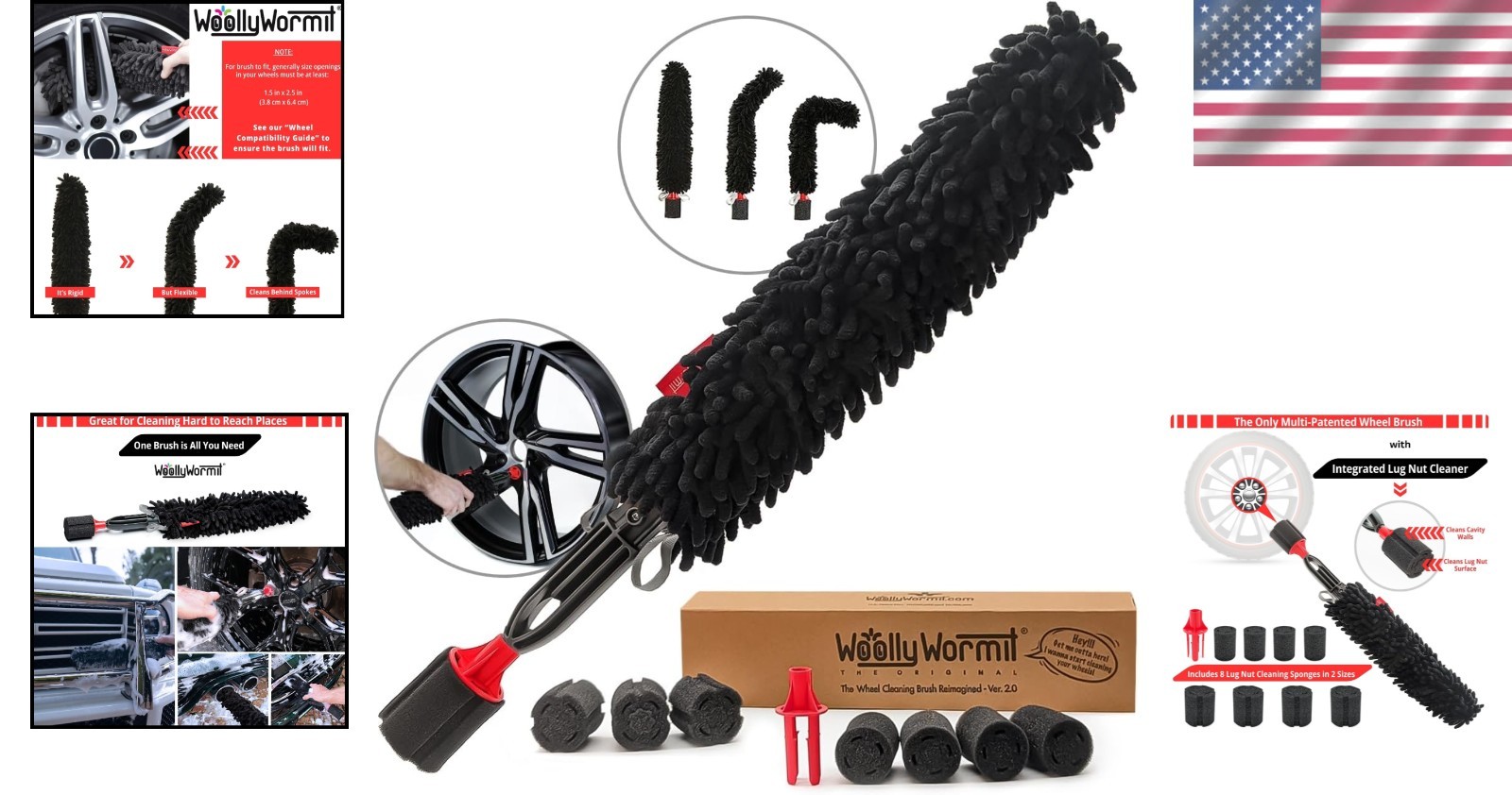 Professional Wheel Cleaner Brush – Car Detail Kit
