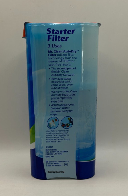 Mr. Clean Auto Dry Car Wash Starter Filter (3 uses) & Starter Soap (6.7 FL OZ)