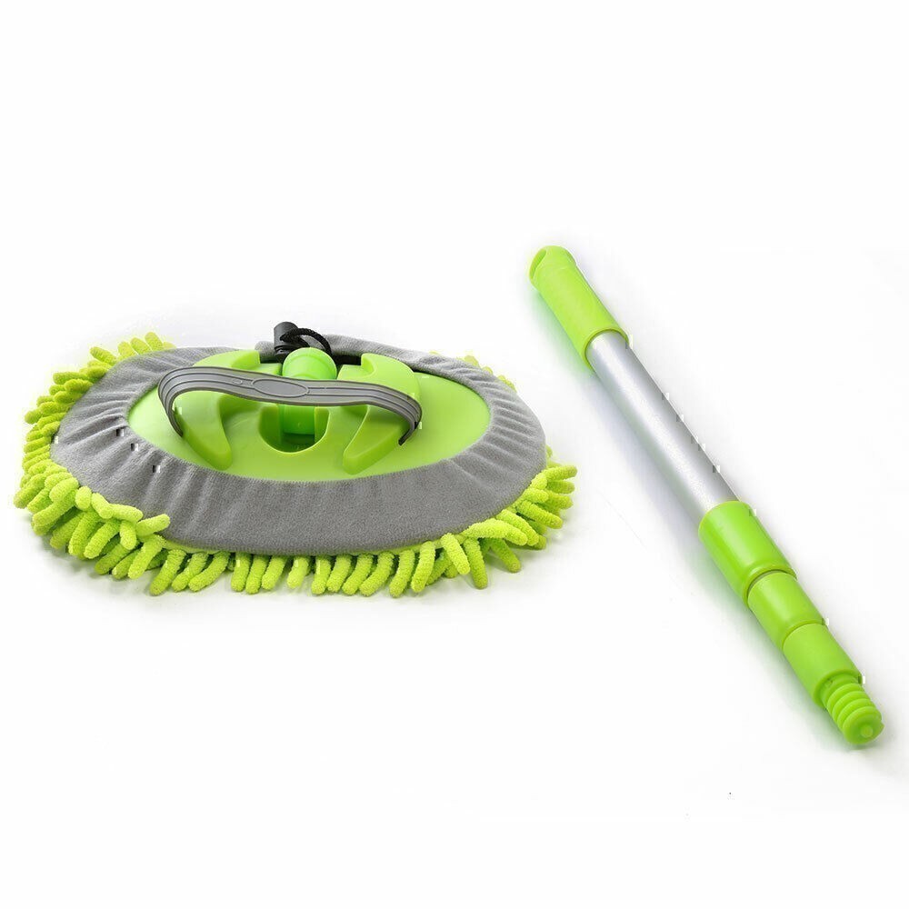 Car Wash Brush Extendable Pole Revolving Care Washing Brush Sponge Cleaning Tool