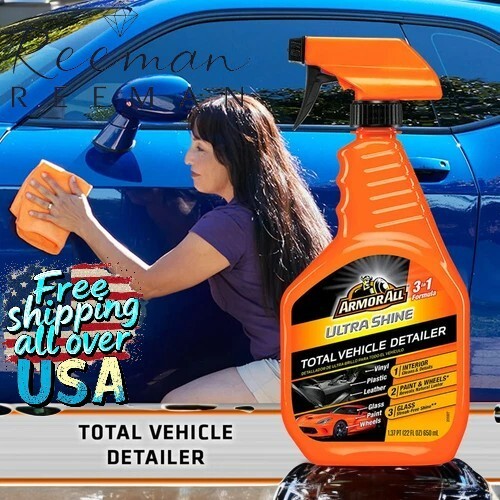 Armor All 3 in 1 Ultra Shine Detailer 22oz Car Cleaner Spray Wax Protect Pk of 2