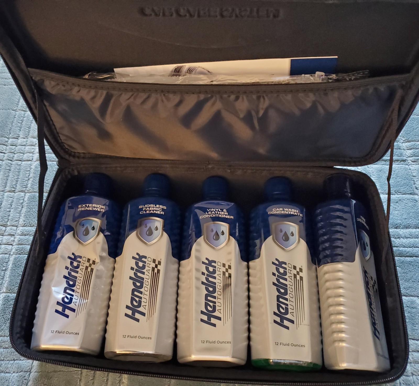 Hendrick Autoguard Car Care System NEW ALL BOTTLES SEALED Soft Zip Case