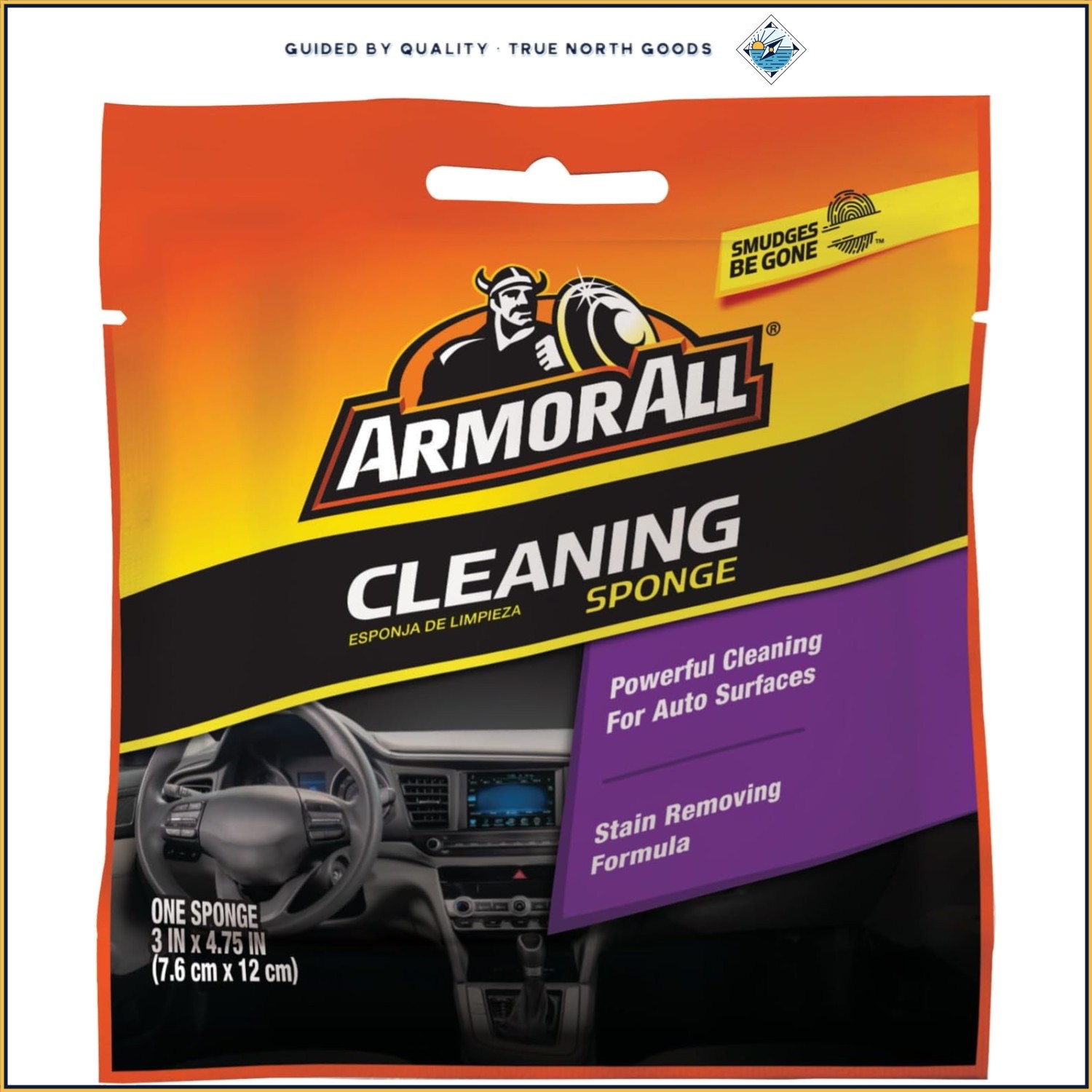 Durable Car Cleaning Sponge for Automotive Surfaces, Vinyl, Leather & Fabric