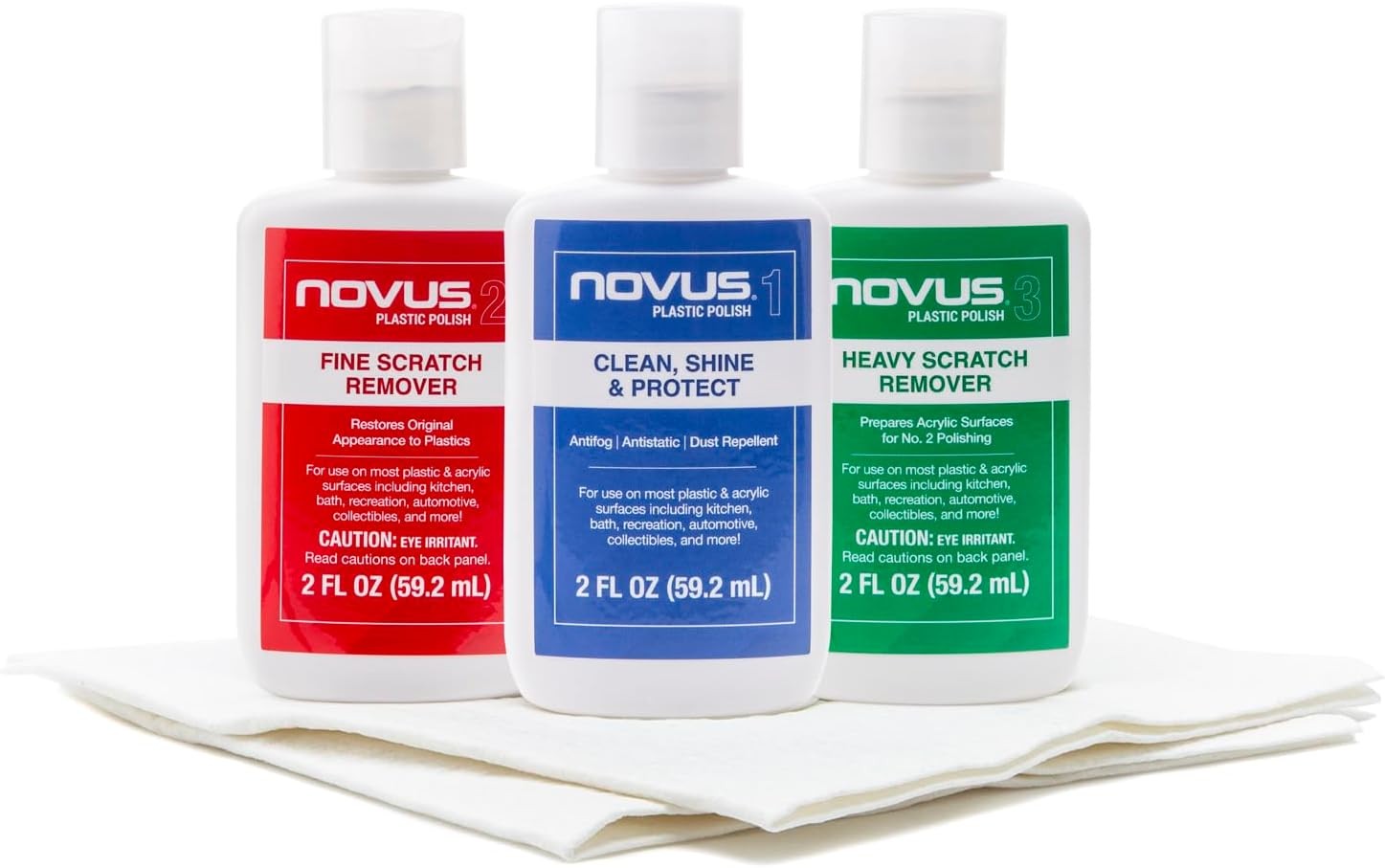 NOVUS-PK1-2 | Plastic Clean & Shine #1, Fine Scratch Remover NOVUS 2, 3