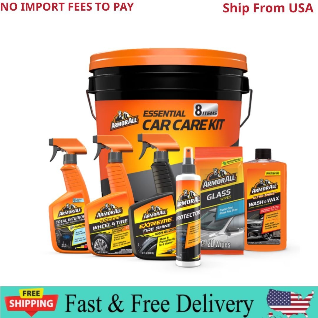 Armor All Car Cleaning Kit, 8-Piece Set New
