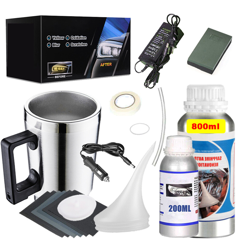 Headlight Restoration Kit Liquid Set Car Repair Polishing Kit Headlight Cleaning