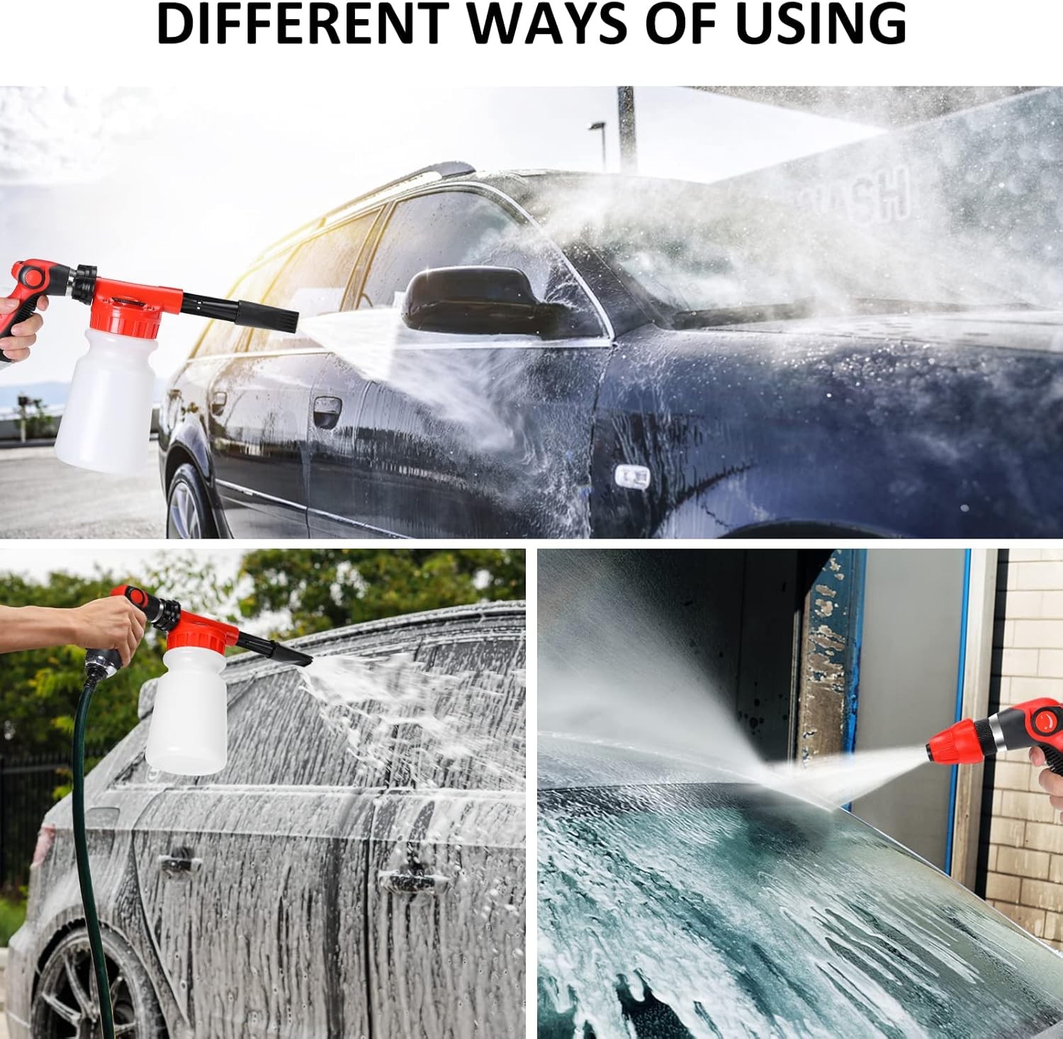 35-Piece Car Wash & Detailing Kit Cleaning Tool Set with Foam Gun