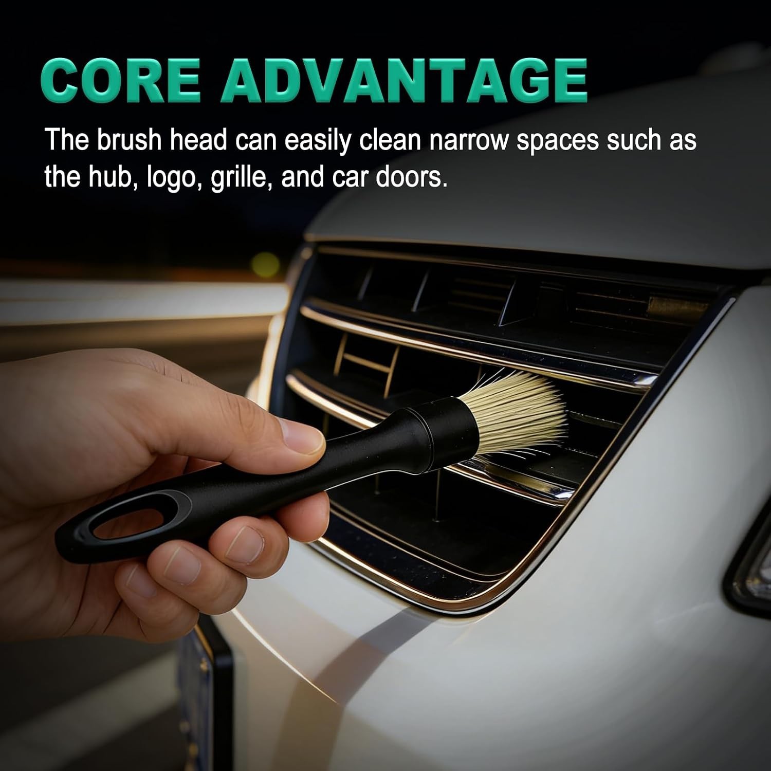 Complete 6PCS Auto Interior Cleaning Tools with Dual Head Vent Brush & Gel