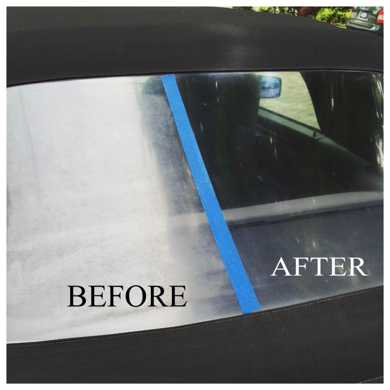 JEEP PLASTIC WINDOW CLEANER POLISHER CLEANER FIX CONVERTIBLE SOFT TOP