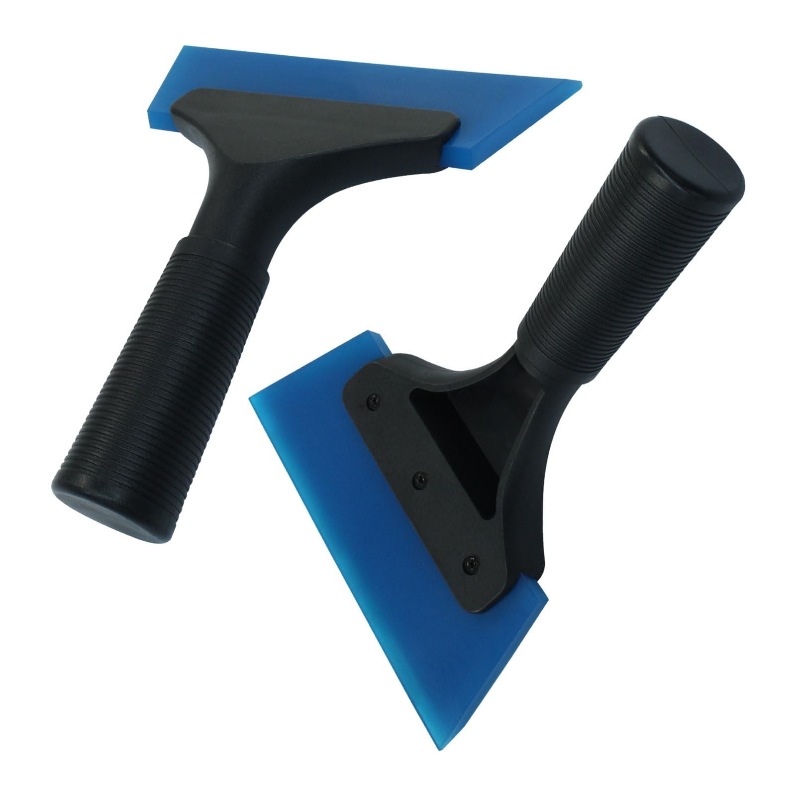 Hordion 2 Pcs Small Squeegee 5 Inch, Rubber Blade Window Tint Blue